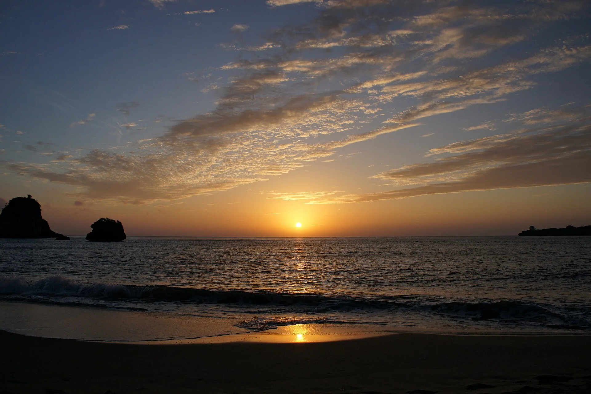 Sea kayak around Iriomote in Japan.