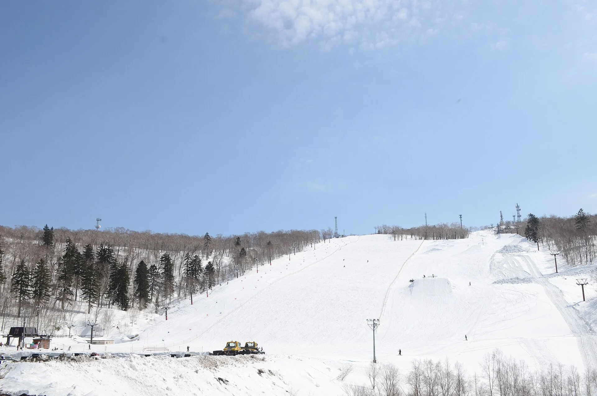 A snowy slope at Nakayama Toge Ski Resort in Hokkaido.
