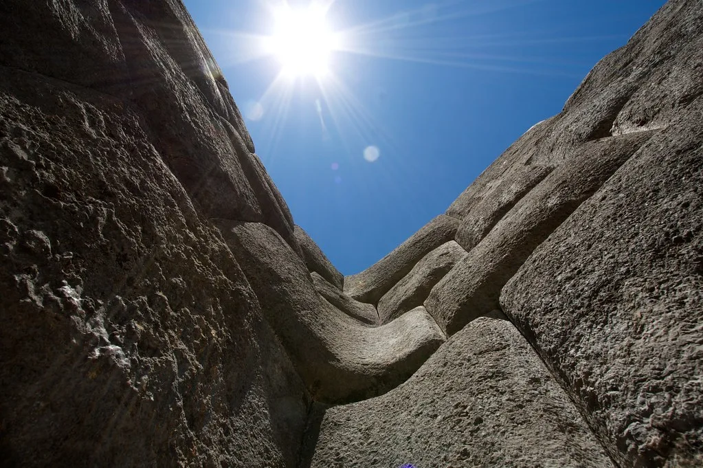 Inca stone walls at Saqsaywaman.