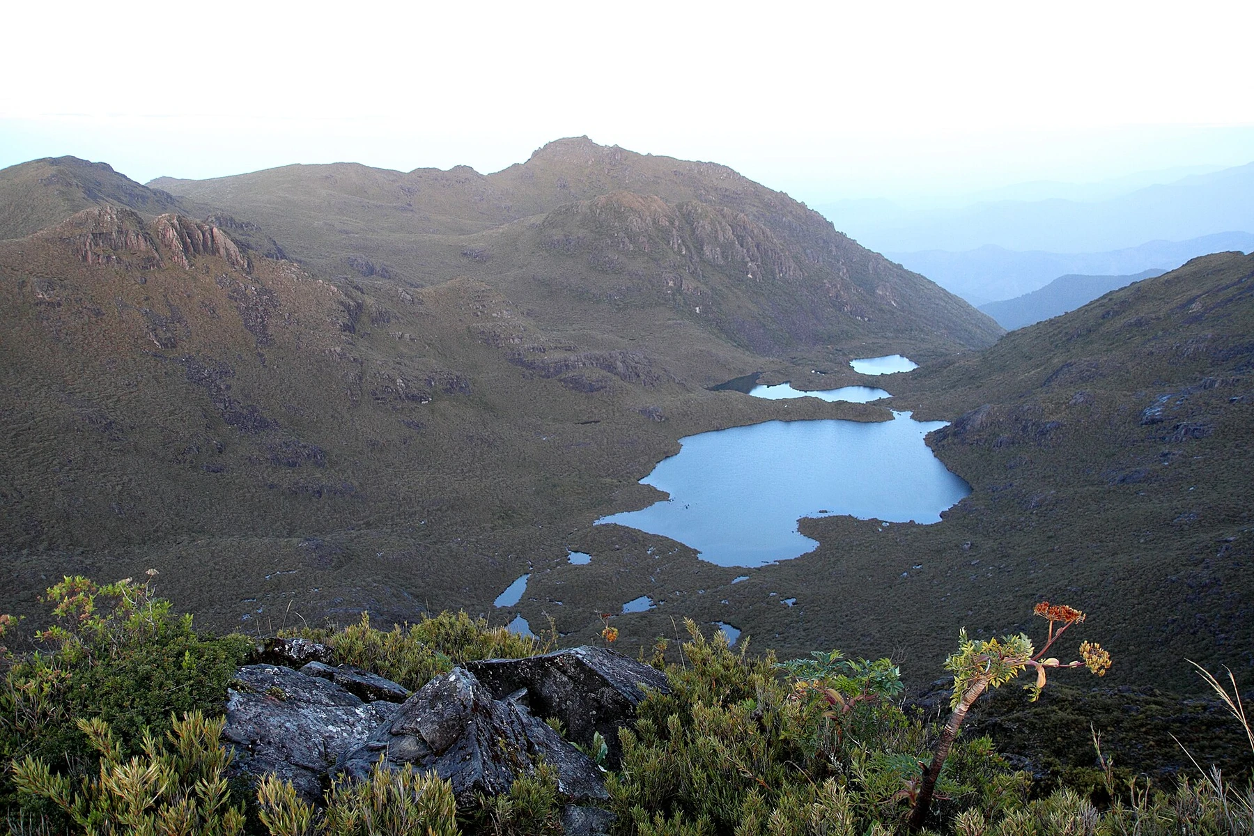 Mountain ridges seen from Cerro Chirripó in Costa Rica.