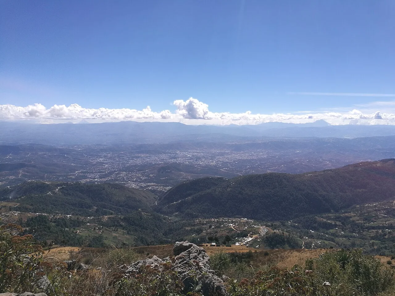 The broad, high-elevation ridges of the Sierra de los Cuchumatanes in Guatemala.