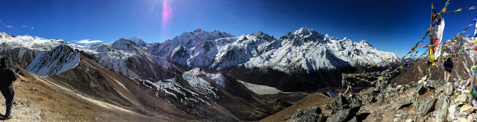 Himalayan panorama from Kyanjin Ri in Langtang.