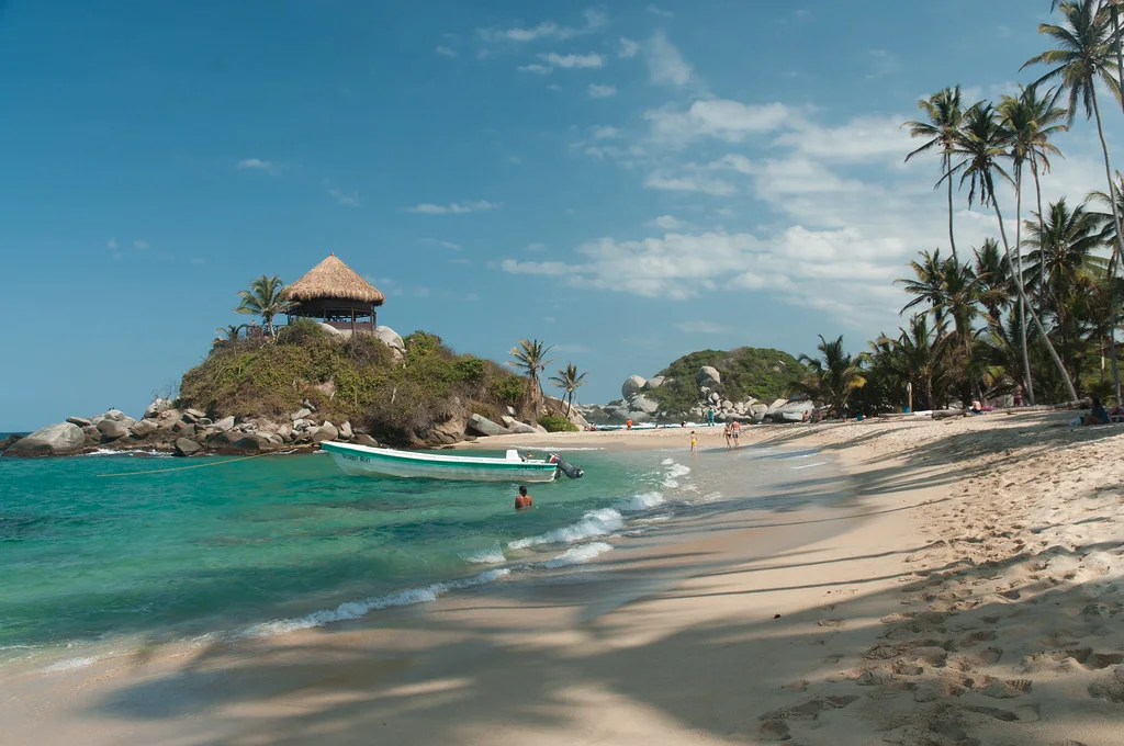 Cabo San Juan's palms, granite boulders and Caribbean beach in Tayrona National Natural Park.