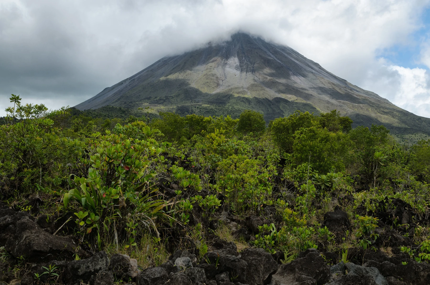 Arenal old lava landscape in Costa Rica.