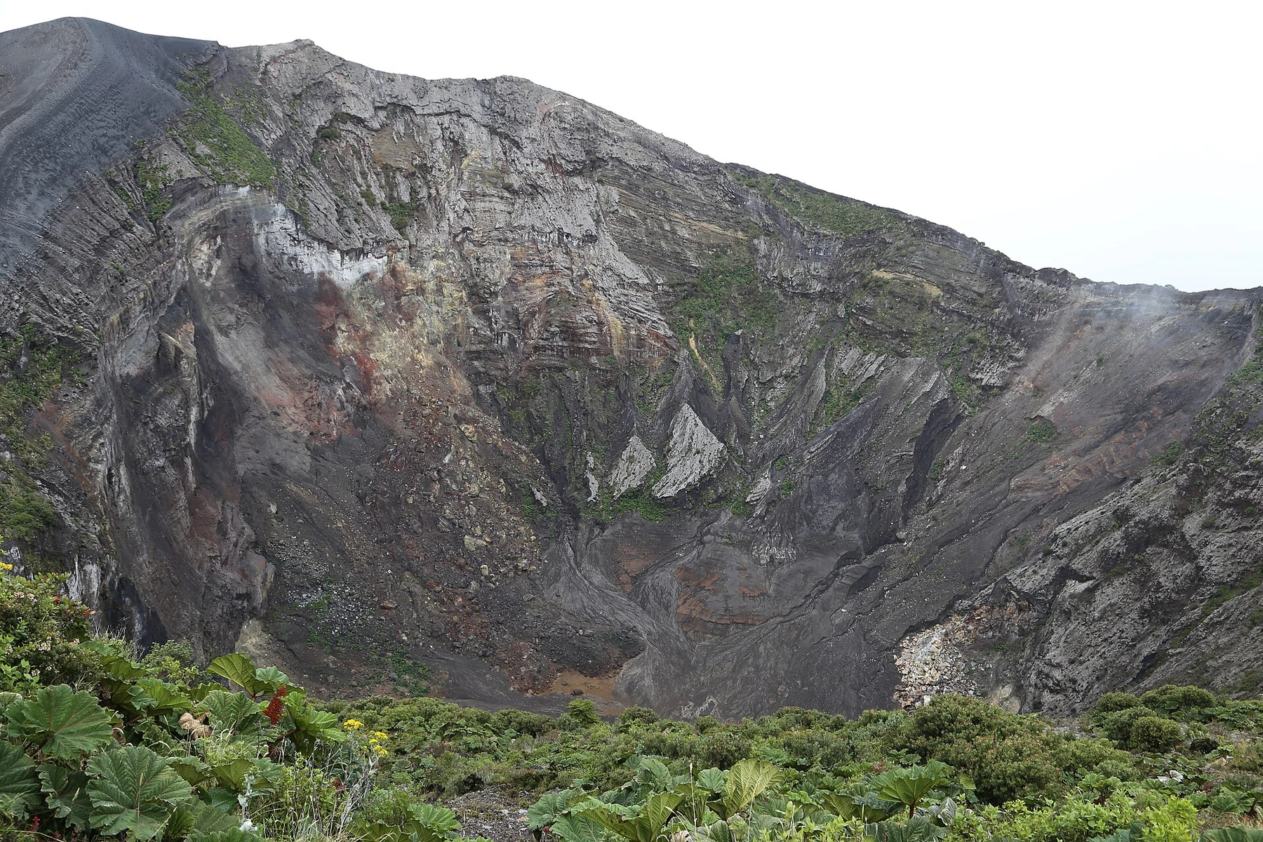 Irazú crater sector in Costa Rica.