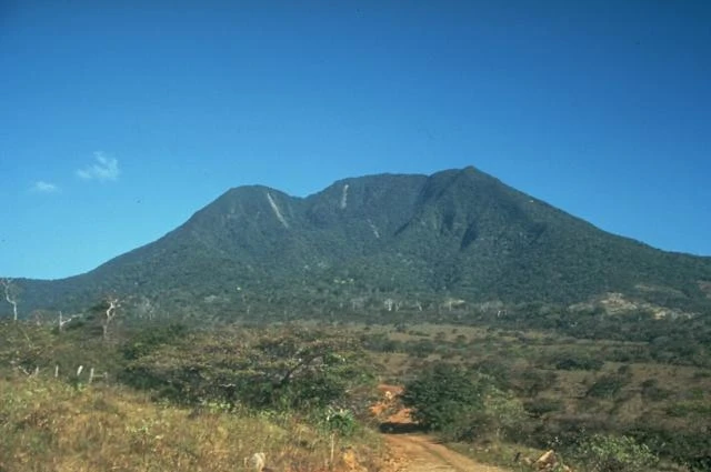The forested Orosí volcanic complex in Guanacaste, Costa Rica.